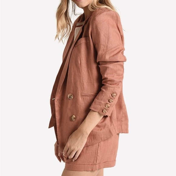 Heart loom | 100% Linen blazer | Terra cotta colour | Size S | NWOT - Picture 2 of 8